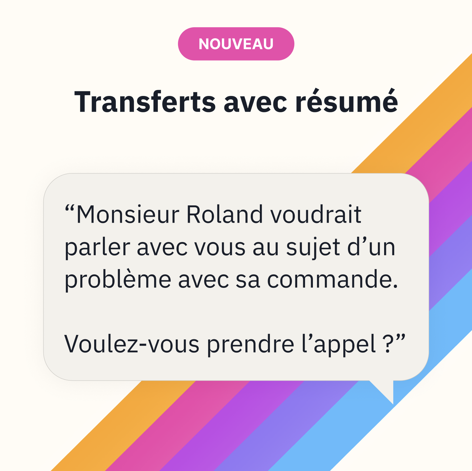 New: Warm transfers (to humans)