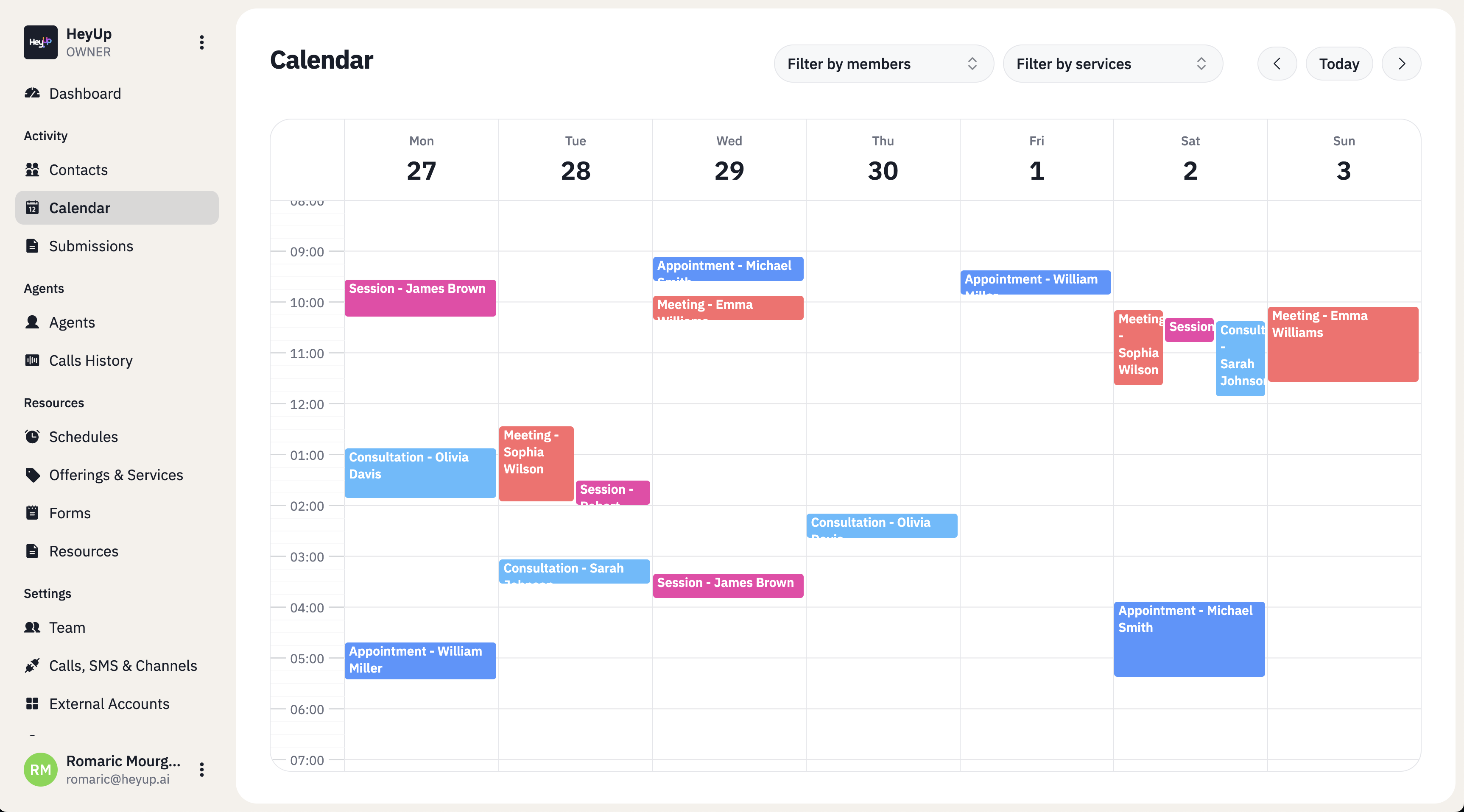 Booking admin dashboard