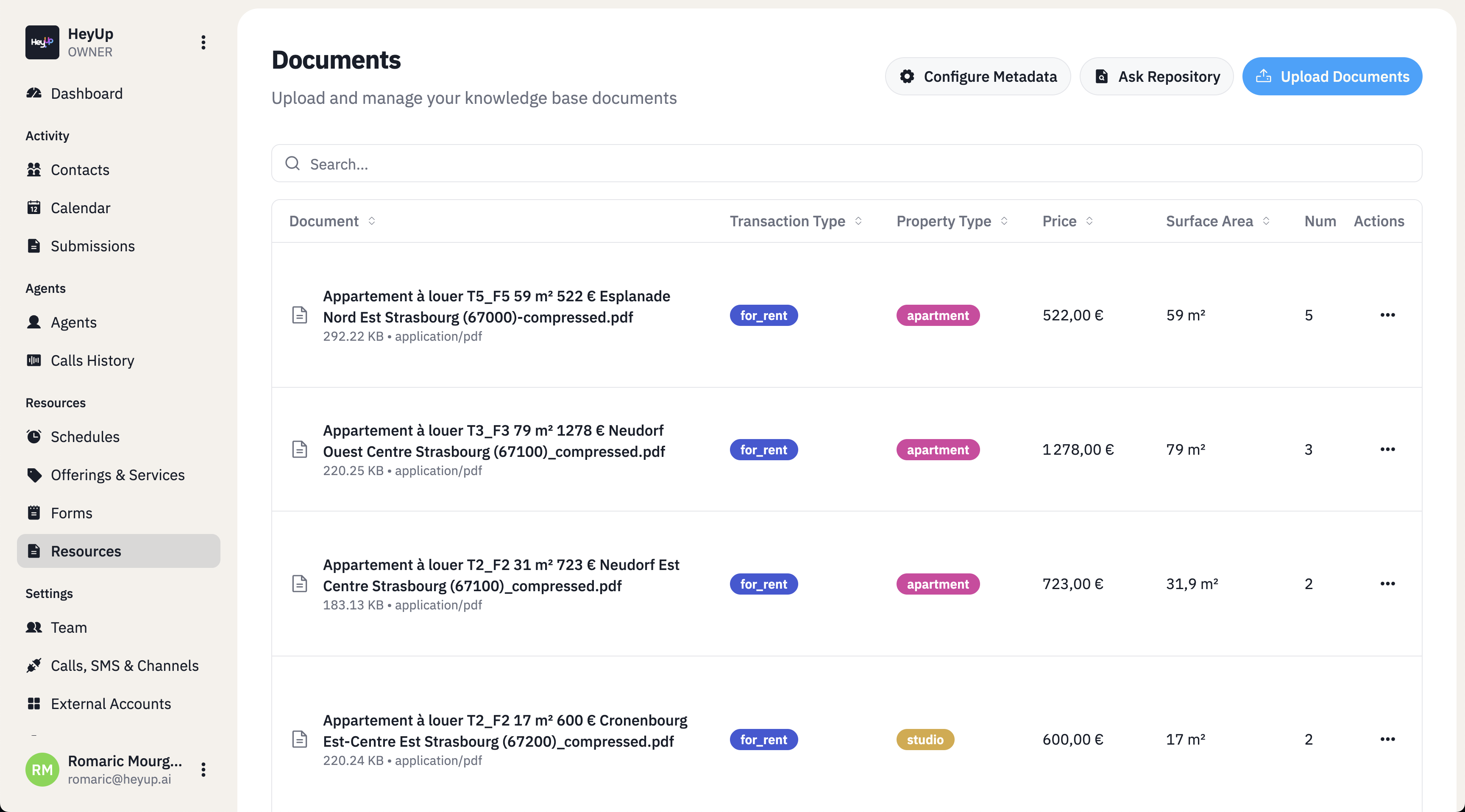 Advanced search and document repository